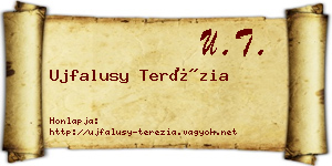 Ujfalusy Terézia névjegykártya