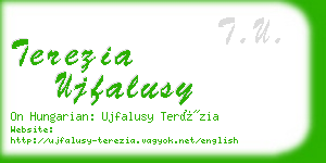terezia ujfalusy business card